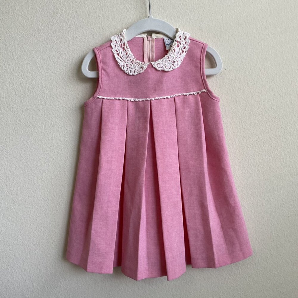 Vintage Pleated Shift Dress w/ Cropped Jacket - Picture 6 of 15